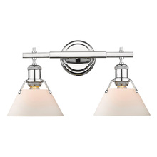  3306-BA2 CH-OP - Orwell CH 2 Light Bath Vanity in Chrome with Opal Glass